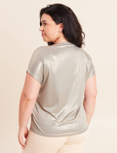 T-shirt manches courtes vert clair femme