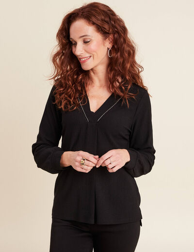 T-shirt manches longues noir femme