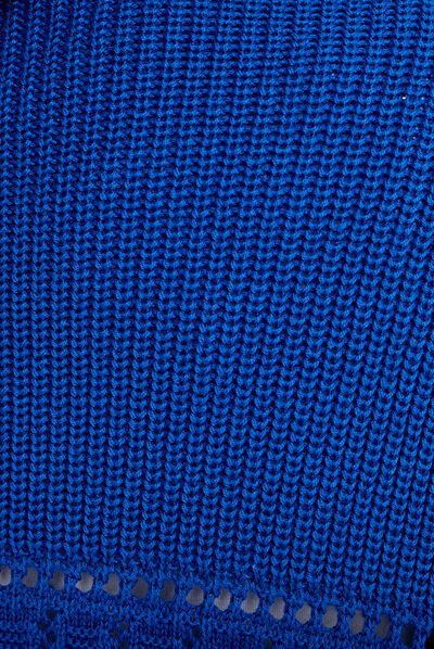 Gilet manches longues bleu electrique femme