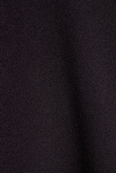 Robe droite manches 3/4 noir femme