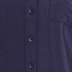Chemise ample courte &agrave; manches courtes bleu marine femme