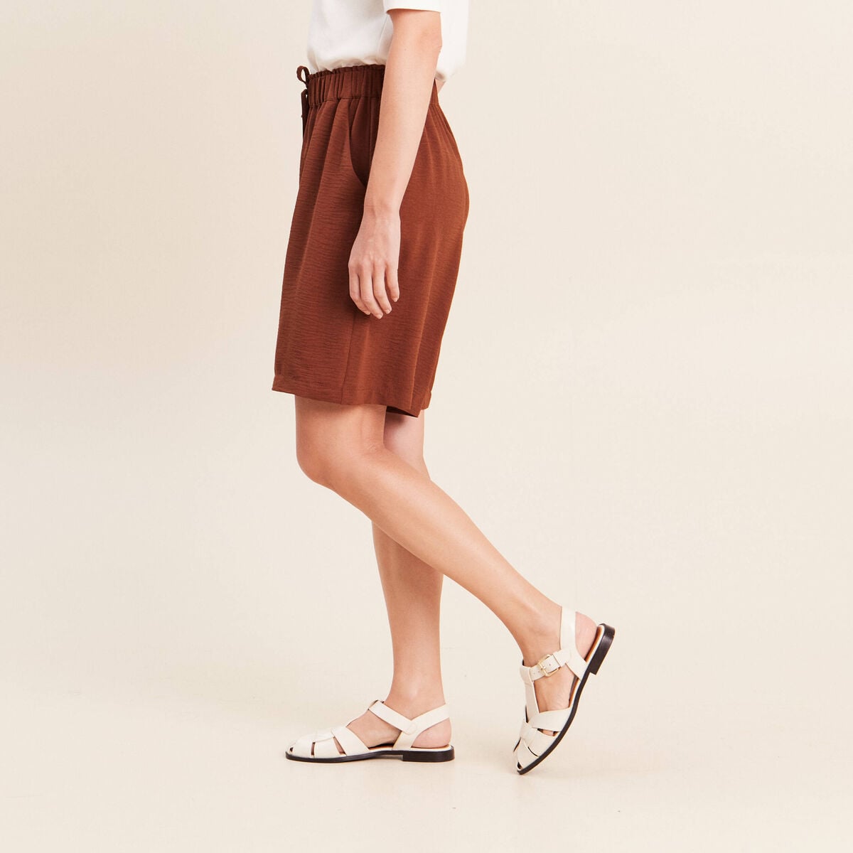 Bermuda marron femme
