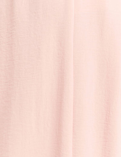 Pantalon jupe-culotte large rose saumon femme