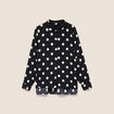 Chemise fluide manches longues noir femme
