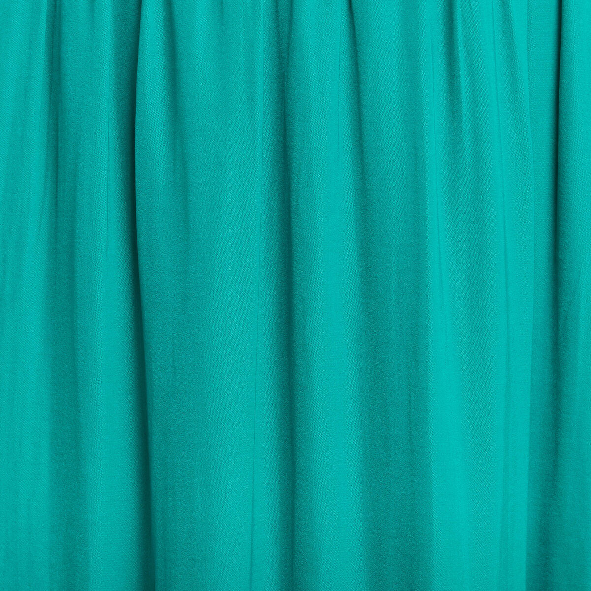 Robe longue évasée satin bleu turquoise femme