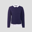 T-shirt manches longues bleu foncé femme