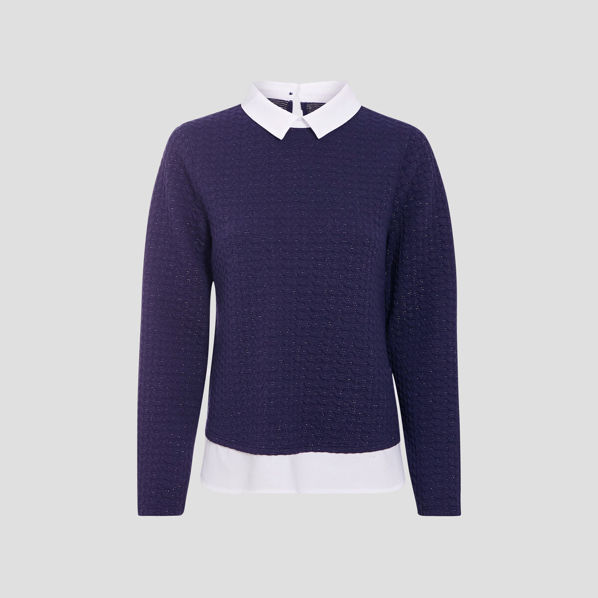 T-shirt manches longues bleu foncé femme