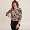 T-shirt manches 3/4 sable femme
