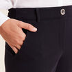Pantalon large pinces bleu foncé femme
