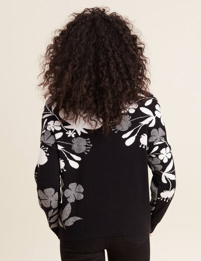 Pull manches longues blanc femme