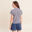 Chemise nou&eacute;e bleu femme