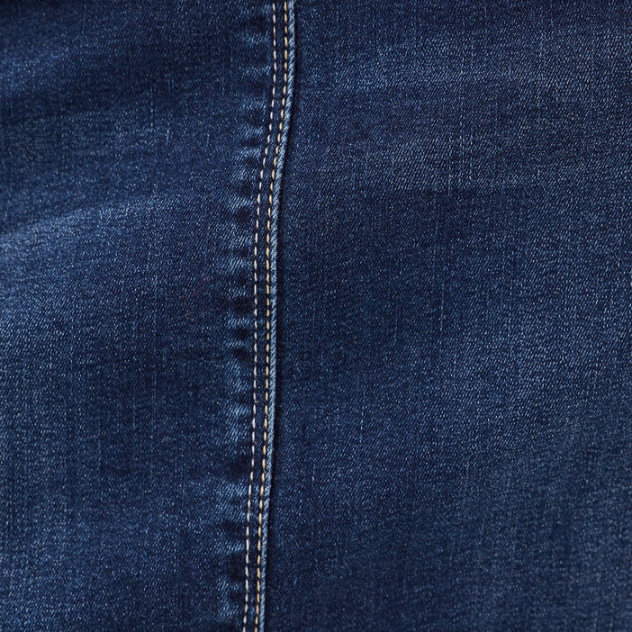 Jupe droite en jean denim brut femme