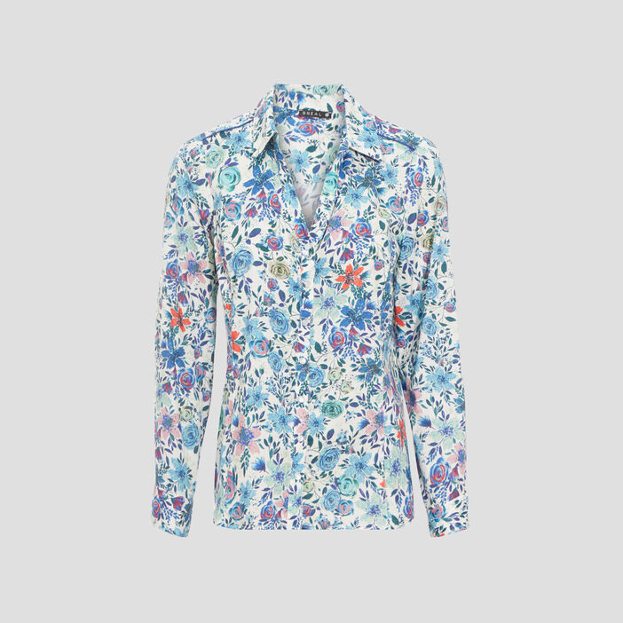 Chemise manches longues ecru femme