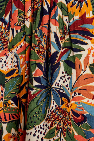 Robe droite à bretelles multicolore femme