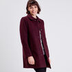 Manteau &eacute;vas&eacute; boutonn&eacute; noir femme