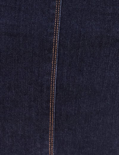 Jupe droite courte denim brut femme