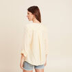 blouse fluide manches 3/4 jaune femme