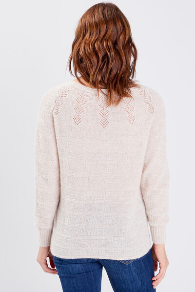 PULL CONFECTIONNÉ EN FRANCE creme femme