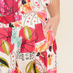 Pantalon large à pinces rose femme