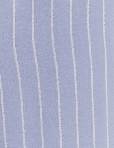 Pantalon large taille haute bleu ciel femme