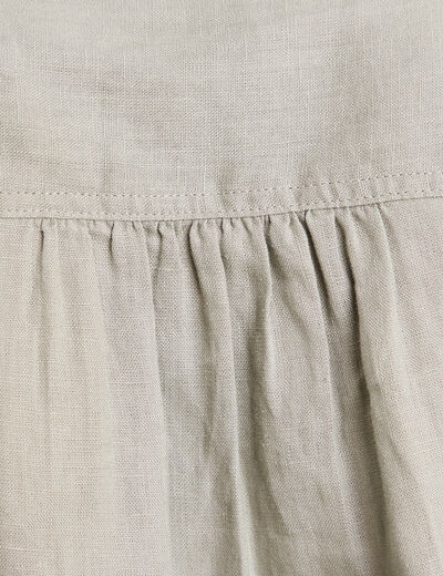 Chemise manches 3/4 vert clair femme