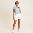 T-shirt manches courtes bleu gris femme