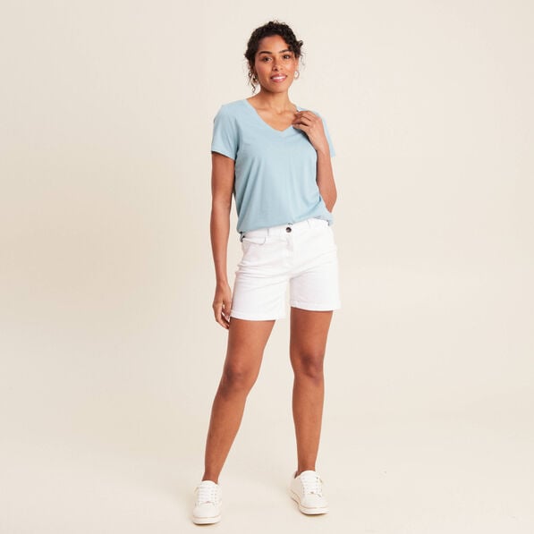 t shirt manches courtes bleu gris femme T-shirt manches courtes bleu gris femme