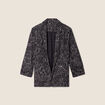 Veste tailleur manches 3/4 noir femme