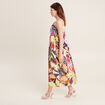 Robe longue évasée fluide multicolore femme