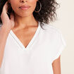 T-shirt manches courtes ecru femme