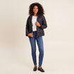 Doudoune manches amovibles noir femme