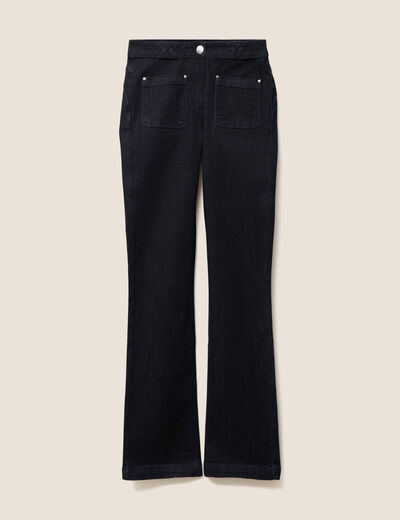 Jean bootcut taille standard denim brut femme