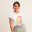 T-shirt manches courtes ecru femme