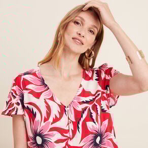 blouse manches courtes rouge femme Blouse manches courtes rouge femme