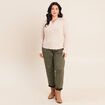 Pull manches longues creme femme