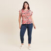 T-shirt manches courtes multicolore femme