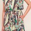 Robe fluide col chemise manches courtes vert femme