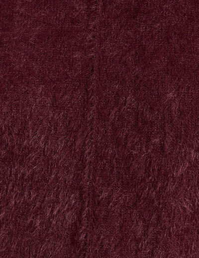 Pull manches longues bordeaux femme