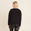 Sweat manches longues sequins noir femme