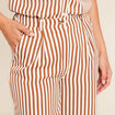 Pantalon large taille haute blanc femme