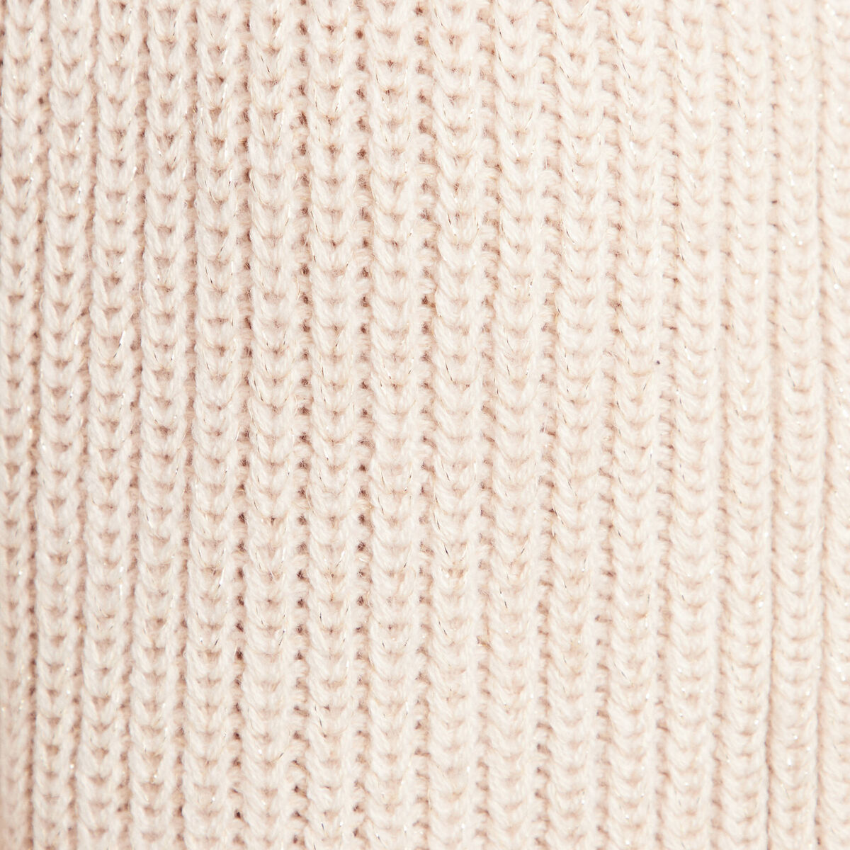 Gilet droit mi-long col rond creme femme