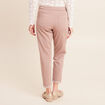 Pantalon coupe mom 7/8&egrave;me taupe femme