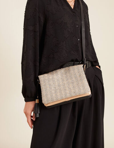 Sac 3 compartiments noir femme
