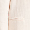 Blazer droit long manches 3/4 doubl&eacute; beige femme