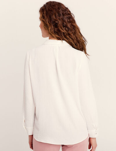 Chemise à manches longues ecru femme