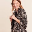 Veste cintr&eacute;e manches longues doubl&eacute;e noir femme