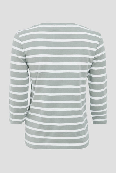 T-shirt manches 3/4 vert clair femme