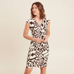 Robe ajustée courte marron femme
