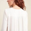 Blouse manches longues ecru femme