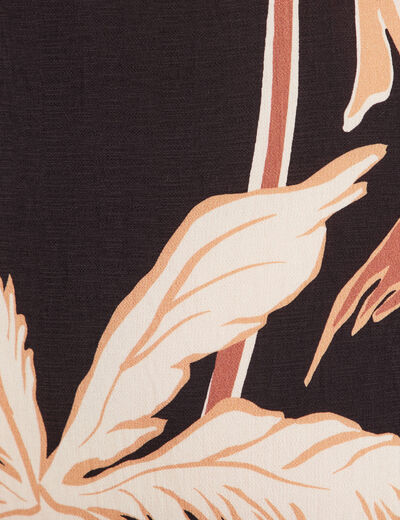 Robe évasée fines bretelles noir femme